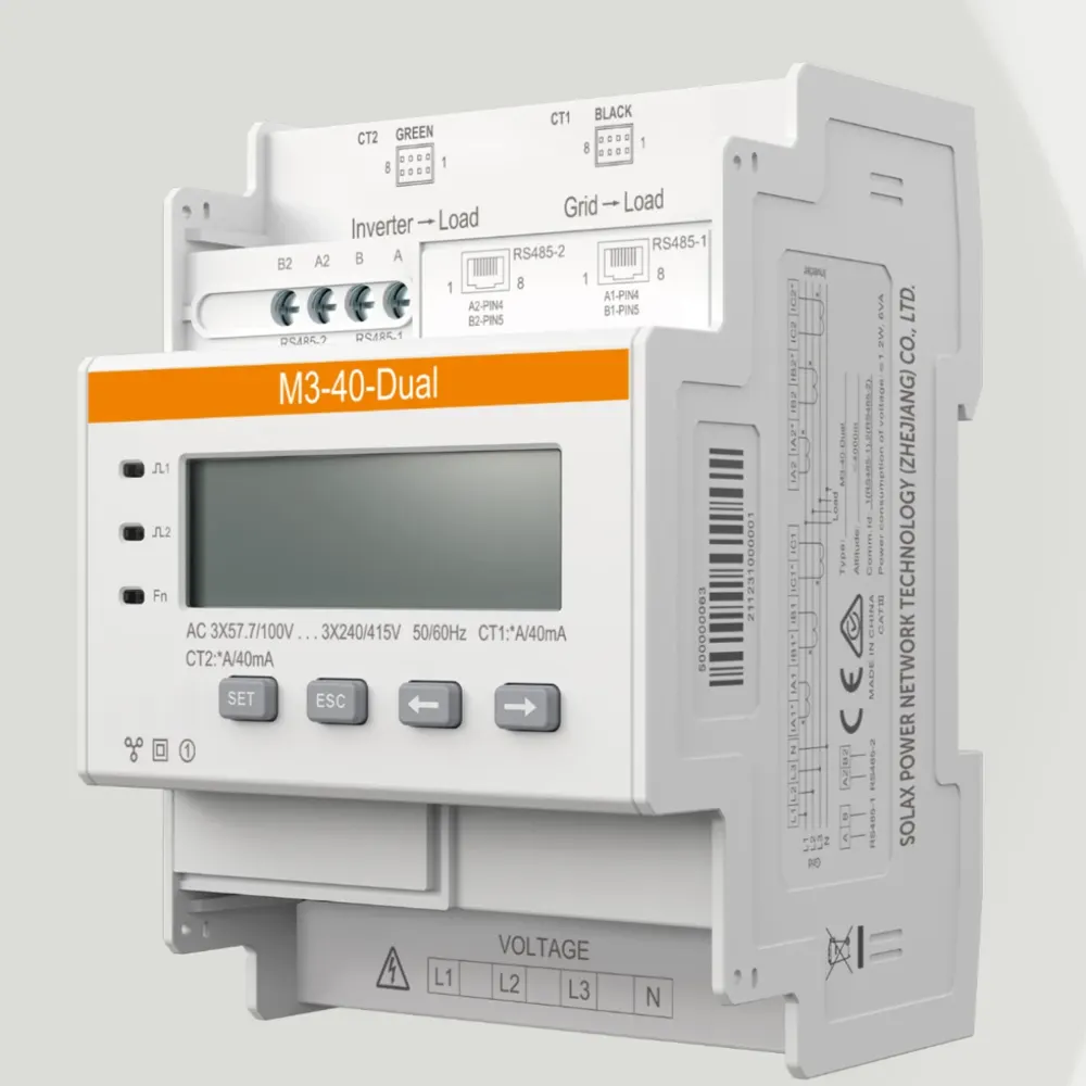 SolaX trifásico CT Contador inteligente up to 100A con 2 metering points